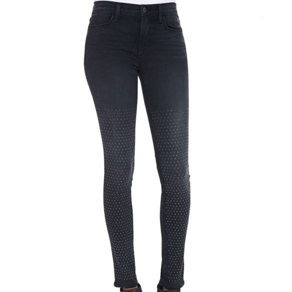 J Brand Denim - J Brand “Honor” High-Rise Skinny in Graphite Studded Photo Ready, size 30 NWT